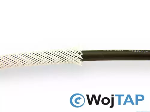 Zdjęcie produktu Rozciągliwy oplot poliestrowy śr. 4 mm – biały Rolka 500 m 2