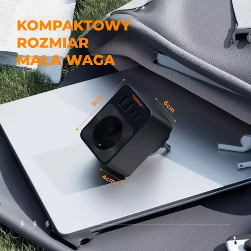 Zdjęcie produktu Gniazdo z ładowarką TESSAN USB 30W 7
