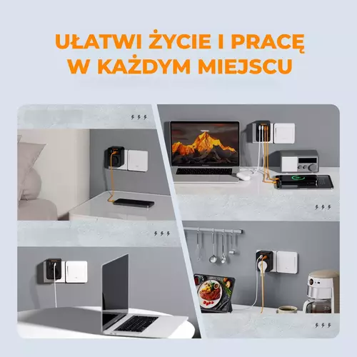 Zdjęcie produktu Gniazdo z ładowarką TESSAN USB 30W 10
