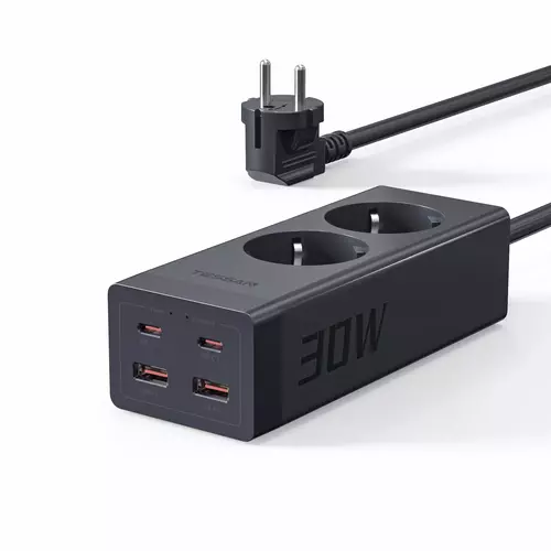 Zdjęcie produktu Listwa zasilająca TESSAN z ładowarką USB 30W - OUTLET 13