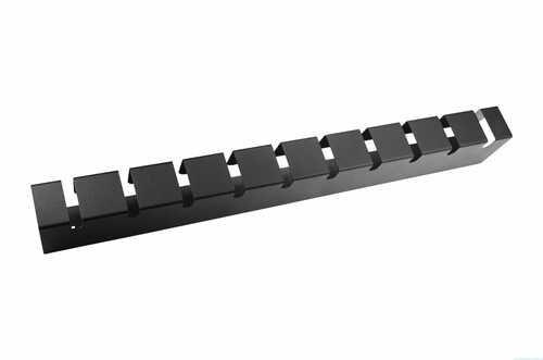 Zdjęcie produktu Organizer kabli 600x80x50 mm grzebień - czarny - OUTLET 2
