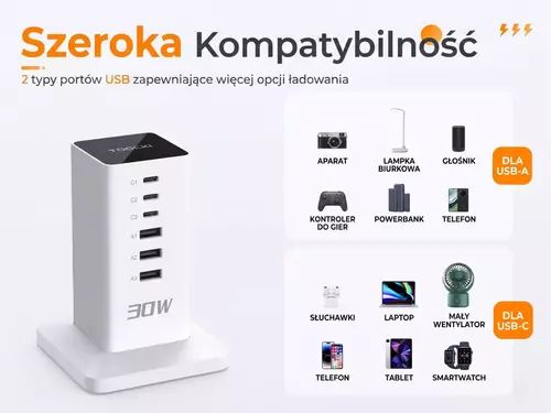 Zdjęcie produktu Stacja ładująca Tessan TS-CS04 3