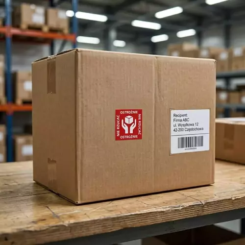 Zdjęcie produktu Etykieta termiczna 55x55 rolka 1000 szt. NIE RZUCAĆ 2