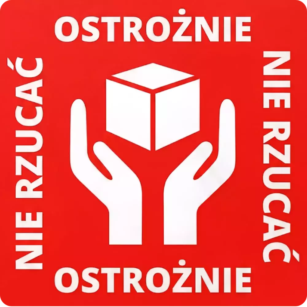 Zdjęcie produktu Etykieta termiczna 55x55 rolka 1000 szt. NIE RZUCAĆ